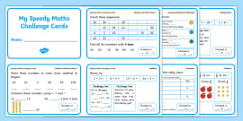 year 1 challenge cards maths problems