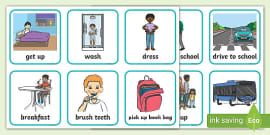 Visual Timetable Getting Ready For Bed Template - EYLF