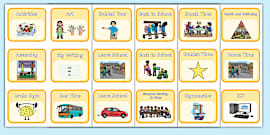 Daily Schedule for Preschool Classroom with Pictures