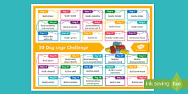 Building Bricks Challenge Cards - Teaching Resource - Twinkl