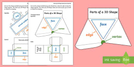 FREE! - 3D Triangular Prism Net - Maths Resource - Twinkl