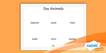 Zoo Animals 1 - Twinkl