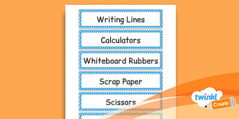 Class Room Drawer Labels - Twinkl