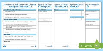 Common Core Standards Checklists | twinkl.com