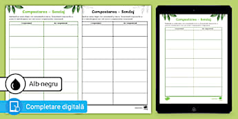 Compostarea: Sondaj  – Fișă de activitate