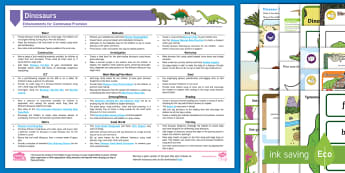EYFS Dinosaurs Continuous Provision Planning Ideas Resource Pack (Ages 2-4) - Enhancements, continuous provision, ideas, Early Years planning, planning, dinosaurs, stomp, roar, l
