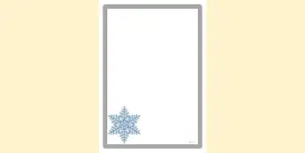 Snowflake Page Borders | twinkl.com.au