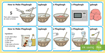 Play Dough Recipe - Play dough recipe, recipe, display, poster