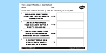 Newspaper Report Example Features Of A Newspaper