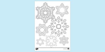 FREE! - Small Snowflake Colouring Page