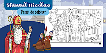 Sf. Nicolae – Desen de colorat 9-12 ani