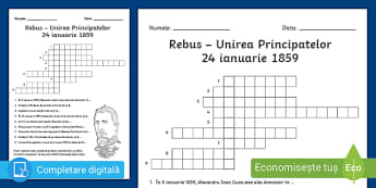 Unirea Principatelor 24 ianuarie 1859 – Rebus