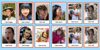 Emotions Flashcards  - Feelings, sad, angry, expressing emotions, happy, excited