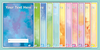 Watercolour Editable Book Cover Pack