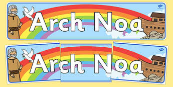 Noah's Ark Display Banner Welsh - Bible, Bible story, Christian, religious education, RE