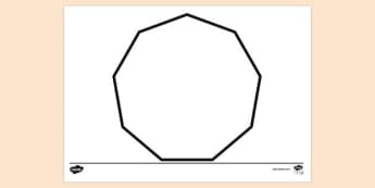 Nonagon, 2D Shape and Space, Maths