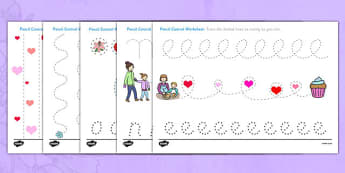 Mother's Day Pencil Control Worksheet - mothers day, pencil control, worksheet, pencil, control, activity