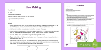 Line Walking Activity - art, line, shape, messy, pattern, create, design, fill, creative, art, Australia