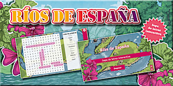 Sopa de letras interactiva: Ríos de España