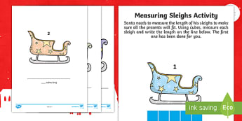 Cube Measuring Objects Worksheet by ATeachingBear