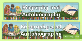 Biography and Autobiography Display Banner - Autobiography and Biography Display Banner - biography, autobiography, display banner, writing, abou