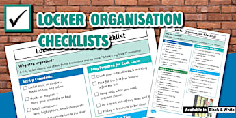 Locker Organisation Checklists