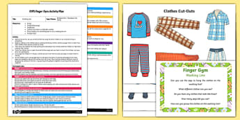 EYFS Washing Line Finger Gym Plan and Resource Pack