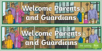 Parents Welcome Sticker Parents Banners | twinkl.com.au