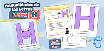 Manualidad Letra H Mayúscula | Actividad de Motricidad Fina