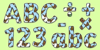 Butterfly Display Letterings | twinkl.co.uk