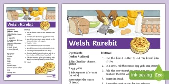 Welsh Rarebit Recipe Card - Step-by-Step Instructions