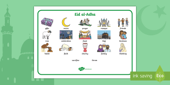 Topic Mat Eid Al-Adha Vocabularies | twinkl.ca