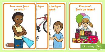 Emotions Question Cards - emotions, welsh, welsh display, welsh oracy,  Emotions, Feelings, Question, Cards, Discussion,,Welsh, emosiynnau