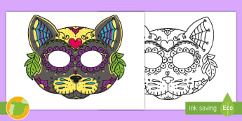 Manualidad: Máscara de gato - carnaval, disfraz carnaval, máscaras carnaval, antifaz carnaval, manualidades, primaria, hojas de c