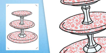 Cake Stand Cut Out - cake stand, cut outs, display, cake, stand