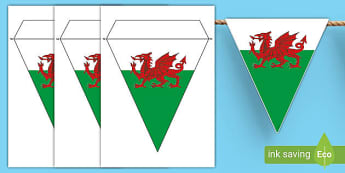 Welsh Flag Bunting Display | Baneri Bach