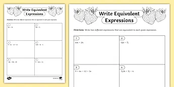 Equivalent Expressions Activities | twinkl.com