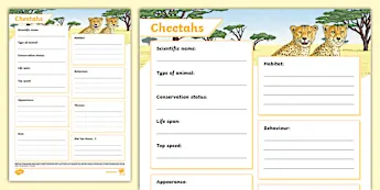 Animals Fact File Template • Twinkl.ca