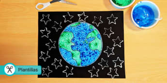 Manualidad: Día de la Tierra pinta con isopos