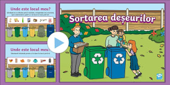 Sortarea și reciclarea deșeurilor – Joc PowerPoint