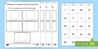 kindergarten english worksheets printable resources