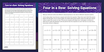Solving Equations Games | twinkl.com.au