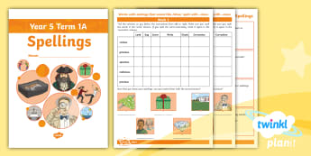 PlanIt Y5 Term 1A Look-Cover-Write-Check Spelling Practice Booklet - Spellings, Word List, Year 5, Vocabulary, Assessment, National Curriculum, UKS2