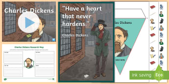Charles Dickens Biography Resource Pack - Famous Victorians, Famous writers, authors, Novelists, A christmas Carol, Oliver,charles dickens boo