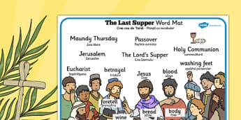 The Last Supper Word Mat Romanian Translation - romanian, christianity, religion, Easter, words
