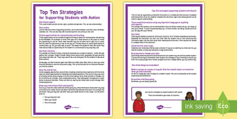 Top Ten Strategies to Support Students with Autism Adult Guidance  - World Autism Awareness Day, WAAW, autism, ASD, ASC, 