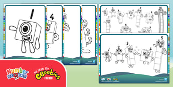 Numberblocks: Printable 1-10 Colouring Pages | Twinkl
