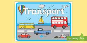 Transport Display Early Years (EYFS), display, banner, poster