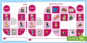 Race Game Worksheet.pdf Race Board Games | twinkl.co.uk