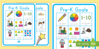 FREE PreK Goals Poster 